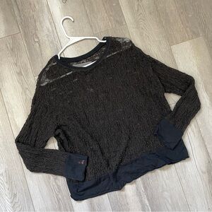 Raquel Allegra Sweater lace pullover womens Black (small) whimsigoth witch dark